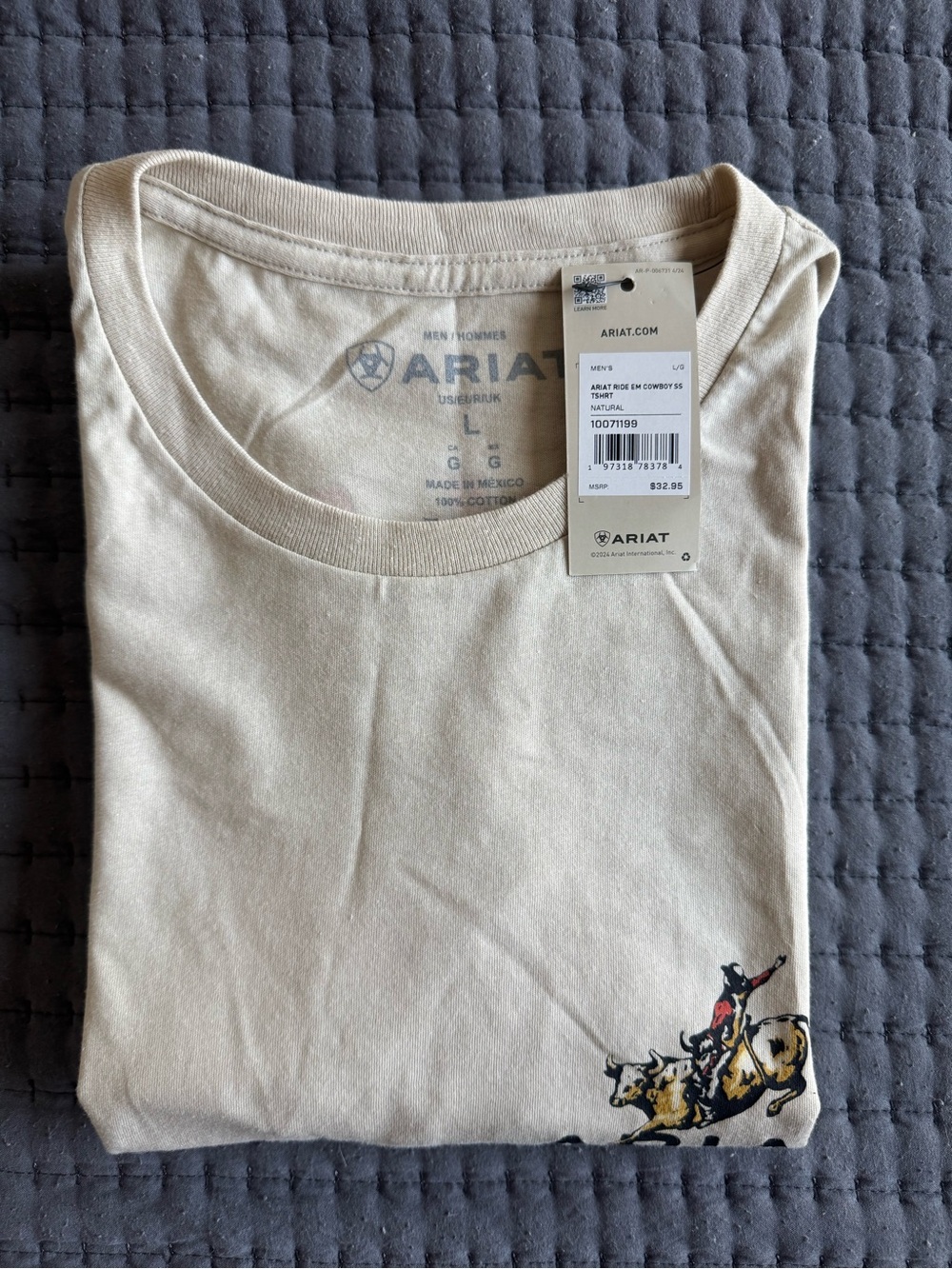 Ariat Men’s Cream Short Sleeve Graphic Crew Tee